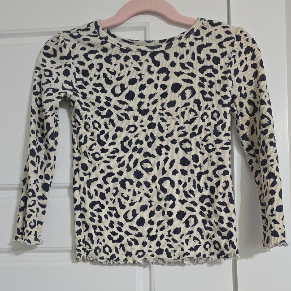 Leopard Print Kids Long Sleeve Top